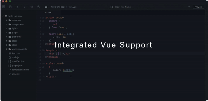 Vue.js support